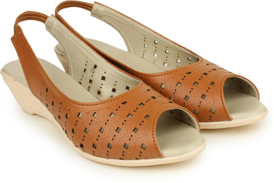 Shezone Women Tan Wedges