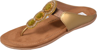 

Pearl4 Footwear Women Gold Flats