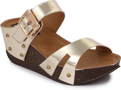 Sapatos Women Gold Wedges