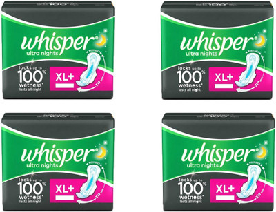 

Whisper Ultra Night XL+ 7 Pad Sanitary Pad(Pack of 4)