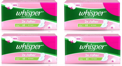 

Whisper Ultra Soft Large Sanitary 30 Pad Sanitary Pad(Pack of 4)
