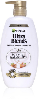 

Garnier New Ultra Blends Soy Milk & Almonds, Intense Repair Shampoo(640 ml)