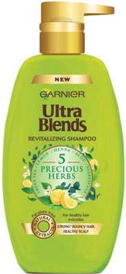 

Garnier New Ultra Blends 5 Precious Herbs, De-Tox Shampoo(640 ml)