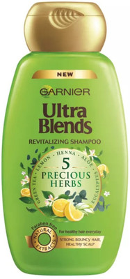 

Garnier New Ultra Blends 5 Precious Herbs, De-Tox Shampoo(340 ml)