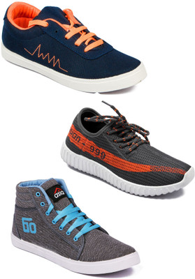 

Asian Men Casual & Running Shoes Combo Pack of 3 Casuals For Men(Multicolor