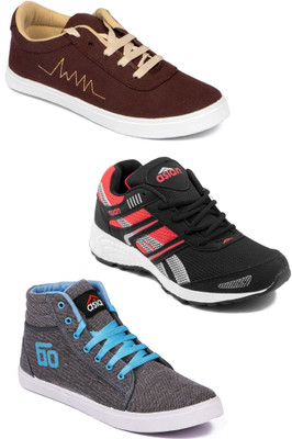 

Asian Men Casual & Running Shoes Combo Pack of 3 Casuals For Men(Multicolor