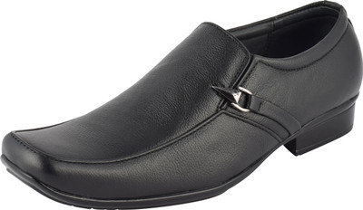 

Madoks Men's Black Leather Slip On For Men(Black