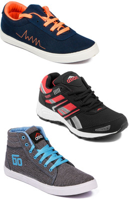 

Asian Men Casual & Running Shoes Combo Pack of 3 Casuals For Men(Multicolor