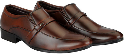 

FAUSTO Corporate Slip On For Men(Brown