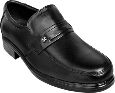 

Seamax Genuine leather Slip On For Men(Black