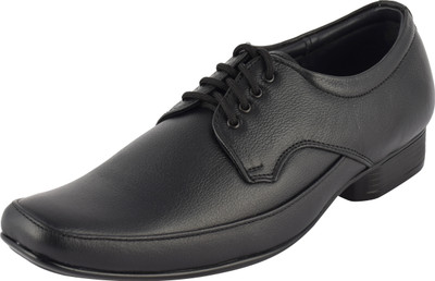 

Madoks Men's Black Leather Lace Up For Men(Black