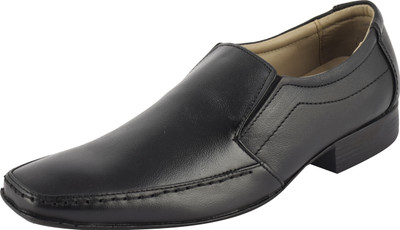 

Madoks Men's Black Leather Slip On For Men(Black