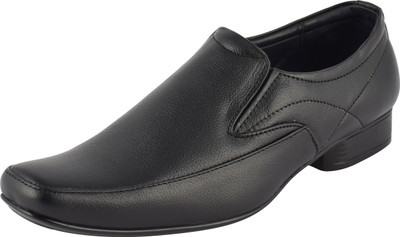 

Madoks Men's Black Leather Slip On For Men(Black