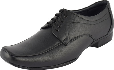 

Madoks Men's Black Leather Lace Up For Men(Black
