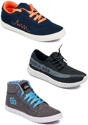 

Asian Men Casual & Running Shoes Combo Pack of 3 Casuals For Men(Multicolor