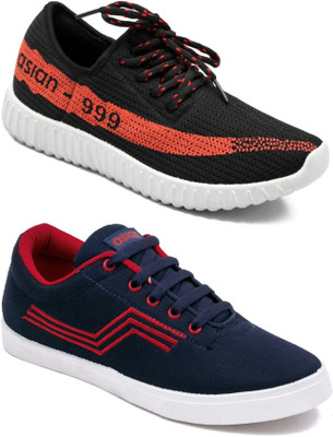 

Asian Men Casual & Running Shoes Combo Pack of 2 Canvas Shoes For Men(Multicolor