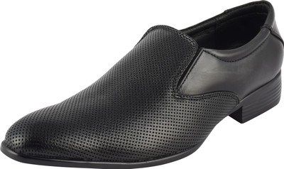 

Madoks Men's Black Leather Slip On For Men(Black