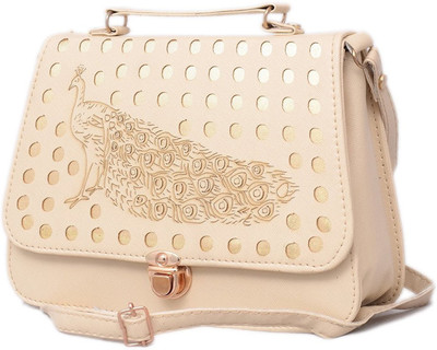 

Cindy Women Casual White PU Sling Bag