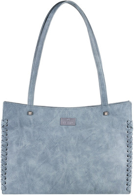 Metro Women Casual Blue Rexine Shoulder Bag