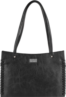 

Metro Women Casual Black Rexine Shoulder Bag