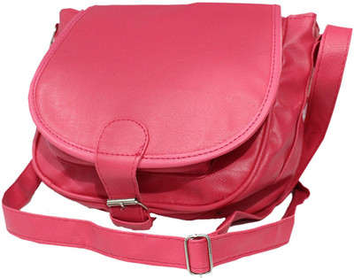 

style loft Women Casual Pink PU Sling Bag