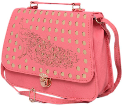 

Stalkers Women Pink Genuine Leather Sling Bag