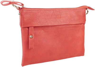 Metro Women Casual Red Rexine Sling Bag