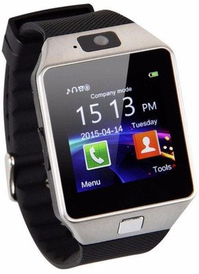 

MOBILZA DZ01_1050 Silver Smartwatch(Black Strap Free Size)
