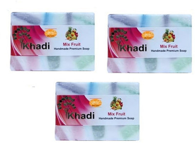 

Khadi Mix Fruit Soap (Pack of 3 pc)(3 g, Pack of 3)