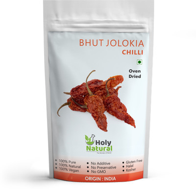Holy Natural Bhut Jolokia Chilli (Oven Dried ) -50 GM(50)