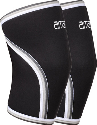 

Amarex 7mm Neoprene Knee Cap Sleeves-Black Knee Support (M, Black)