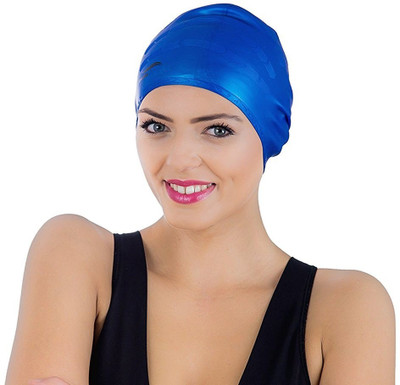 

Xerobic Swimming Cap Silicone Non-toxic Swimming Cap(Blue, Pack of 1)