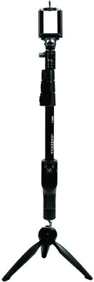 

ReTrack Extendable Handheld Monopod-Holder for Camera And Mobile Phone With Mini Tripod and Bluetooth shutter Monopod(Black, Supports Up to 1500 g)