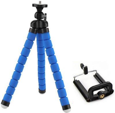 

ReTrack 7Inch Flexible Sponge Tripod-Bracket Stand Phone Holder For GoPro Camera /smartphone/dslr camera Tripod(Blue, Supports Up to 500 g)