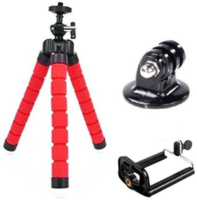 

ReTrack 7Inch Flexible Sponge Tripod-Bracket Stand Phone Holder For GoPro-Camera /smartphone/dslr-camera with GoPro-Bracket -Holder Tripod(Red, Supports Up to 500 g)