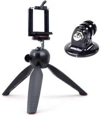 

ReTrack RT-228 PHONE SINGLE PORTABLE TELEPHONE CAMERA CLIP STAND AND MINI WITH GoPro-Bracket Tripod(Black, Supports Up to 700 g)