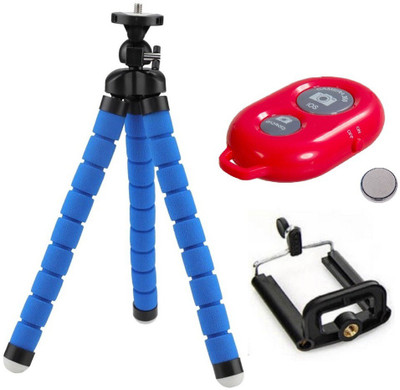

ReTrack 7Inch Flexible Sponge Tripod-Bracket Stand Phone Holder For GoPro Camera /smartphone/dslr camera With Bluetooth Shutter Tripod(Blue, Supports Up to 500 g)