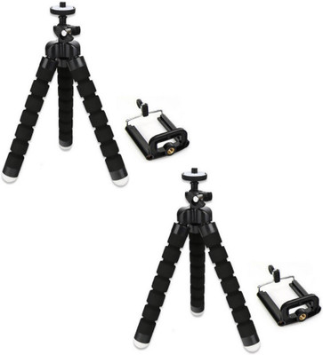 

ReTrack SET OF 2PC 7Inch Flexible Sponge Tripod-Bracket Stand Phone Holder For GoPro Camera /smartphone/dslr camera Tripod(Black, Supports Up to 500 g)
