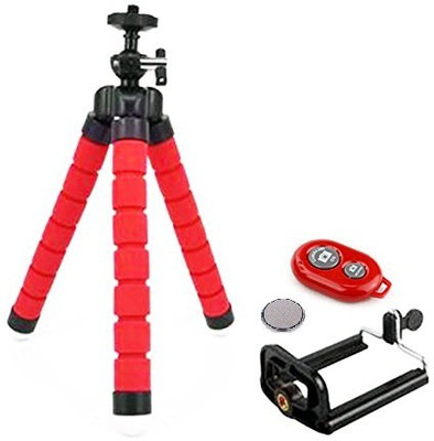 

ReTrack 7Inch Flexible Sponge Tripod-Bracket Stand Phone Holder For GoPro Camera /smartphone/dslr camera With Bluetooth Shutter Tripod(Red, Supports Up to 500 g)
