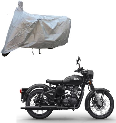 AFFINITY Two Wheeler Cover for Royal Enfield(Classic 350, Silver)