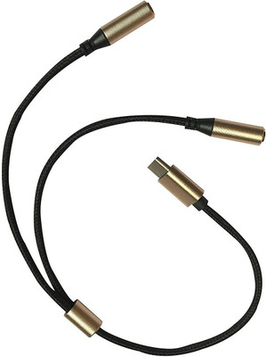 

BB4 TYPE C TO DUAL 3.5 MM JACK EARPHONE / HEADPHONE ADAPTOR EARPHONE / HEADPHONE ADAPTOR USB Cable(Multicolor)