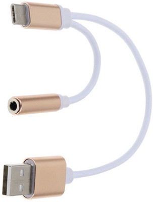 

BB4 Type-C Male to 3.5mm Female Jack Earphone AUDIO AND CHARGE ADAPTOR USB Cable(Gold)