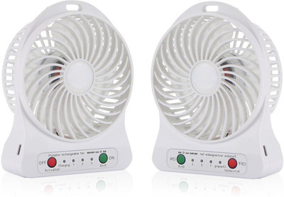 

Elegant Shopping Portable Rechargeble Fan Cooling Portable Desktop Fan USB Fan(White)