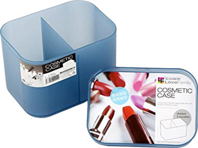 

Insasta Cosmetic Case 2-Divison Storage Container Makeup Brush Holder-KQ-2036 Store your Cosmetics,Stationary, Remote Control, Mobile,etc Vanity Box(Blue)