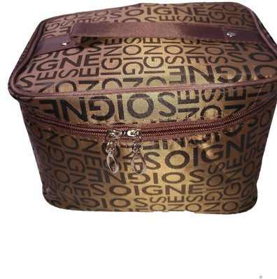

Wonder Star Cosmetic Case cum Travel Organizer for Women Makeup, Jewellery, Travel Box Vanity Box(Dark Brown, Light Brown)