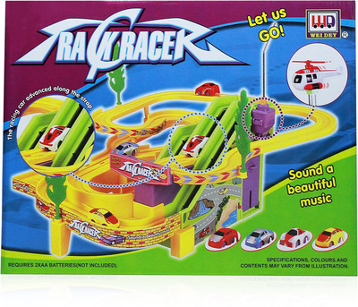 

PRESENTSALE latest Track Racer Racing Car Set Battery Operated Toy for Kids(Multicolor)