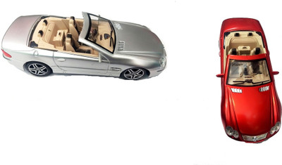 

FEMININE STYLE COMBO OF Friction Red & Silver Color Mercedes Car(Red, Silver)