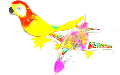 

SRP TOYS HIGH QUALITY RUNNING PLANE WITH LED LIGHT EFFECTS AND JUMPING PARROT UNBREAKABLE(Multicolor)