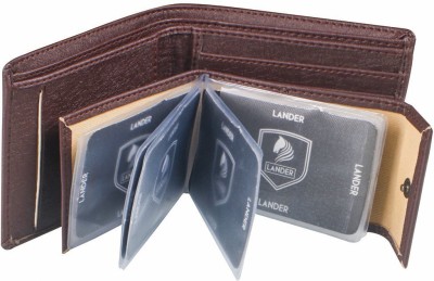 LAER Boys Brown Genuine Leather Wallet(12 Card Slots)