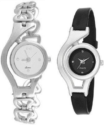 

KNACK KN414Nk115 Black and White Stylish and Simple Trandig watch Combo for Girls Watch - For Girls